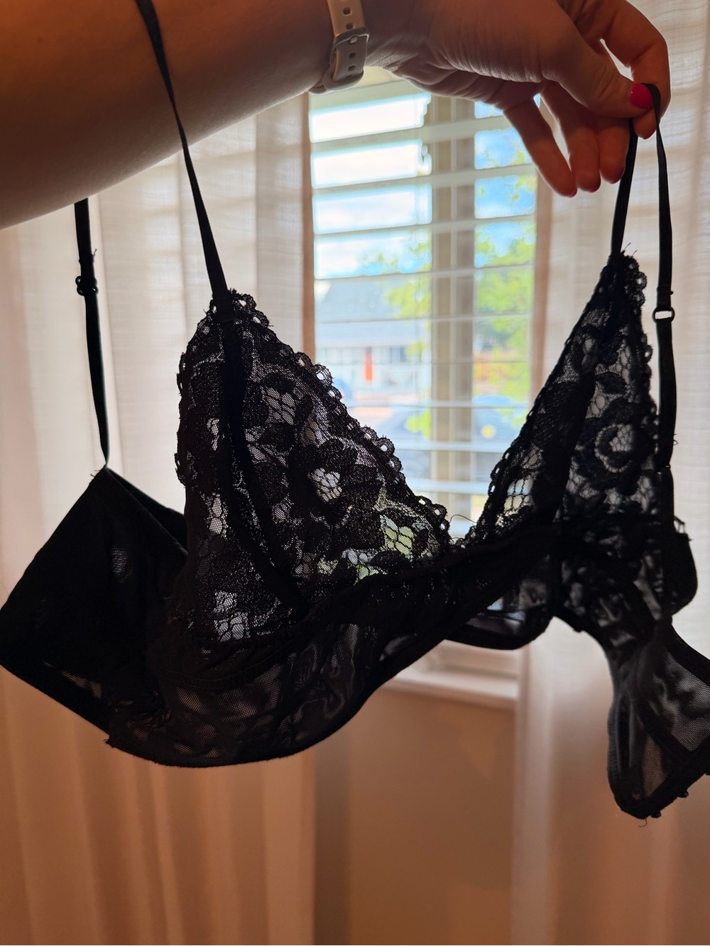 Fredericks of Hollywood Black Lace Lingerie Bralette Size Small